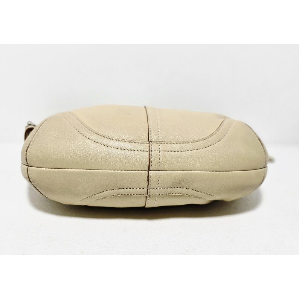 Vintage Coach Y2K Beige Leather Soho Hobo Shoulder Bag 9541 - Picture 8 of 15
